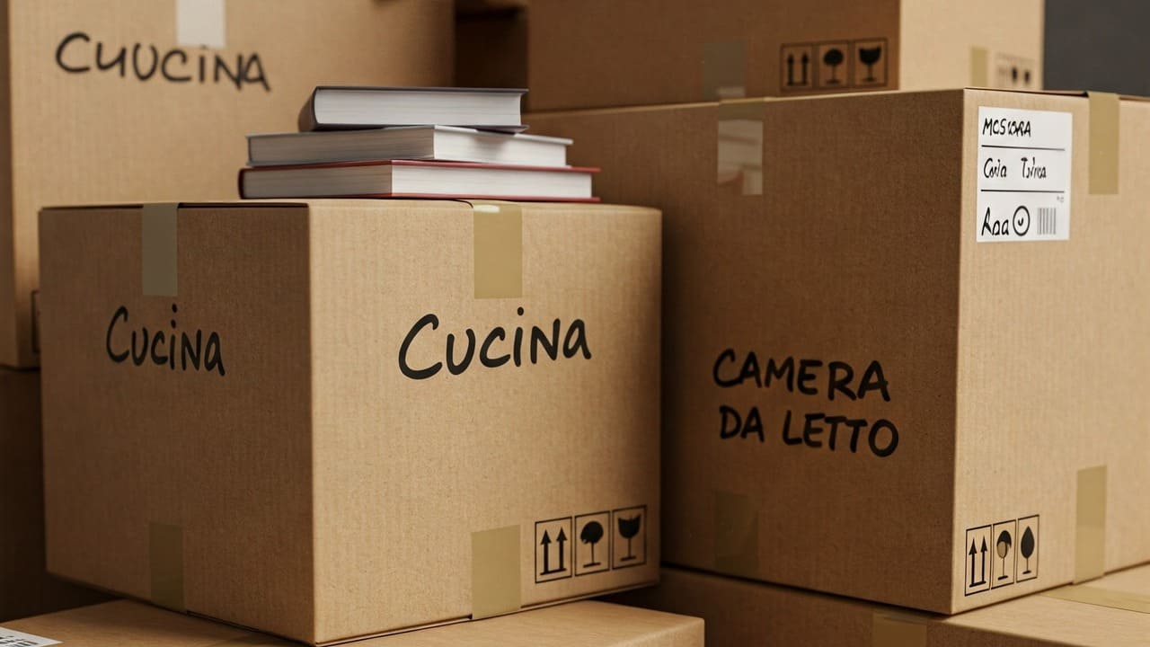 Scatole per trasloco imballate e pronte